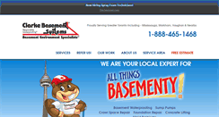 Desktop Screenshot of clarkebasementsystems.com