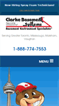 Mobile Screenshot of clarkebasementsystems.com